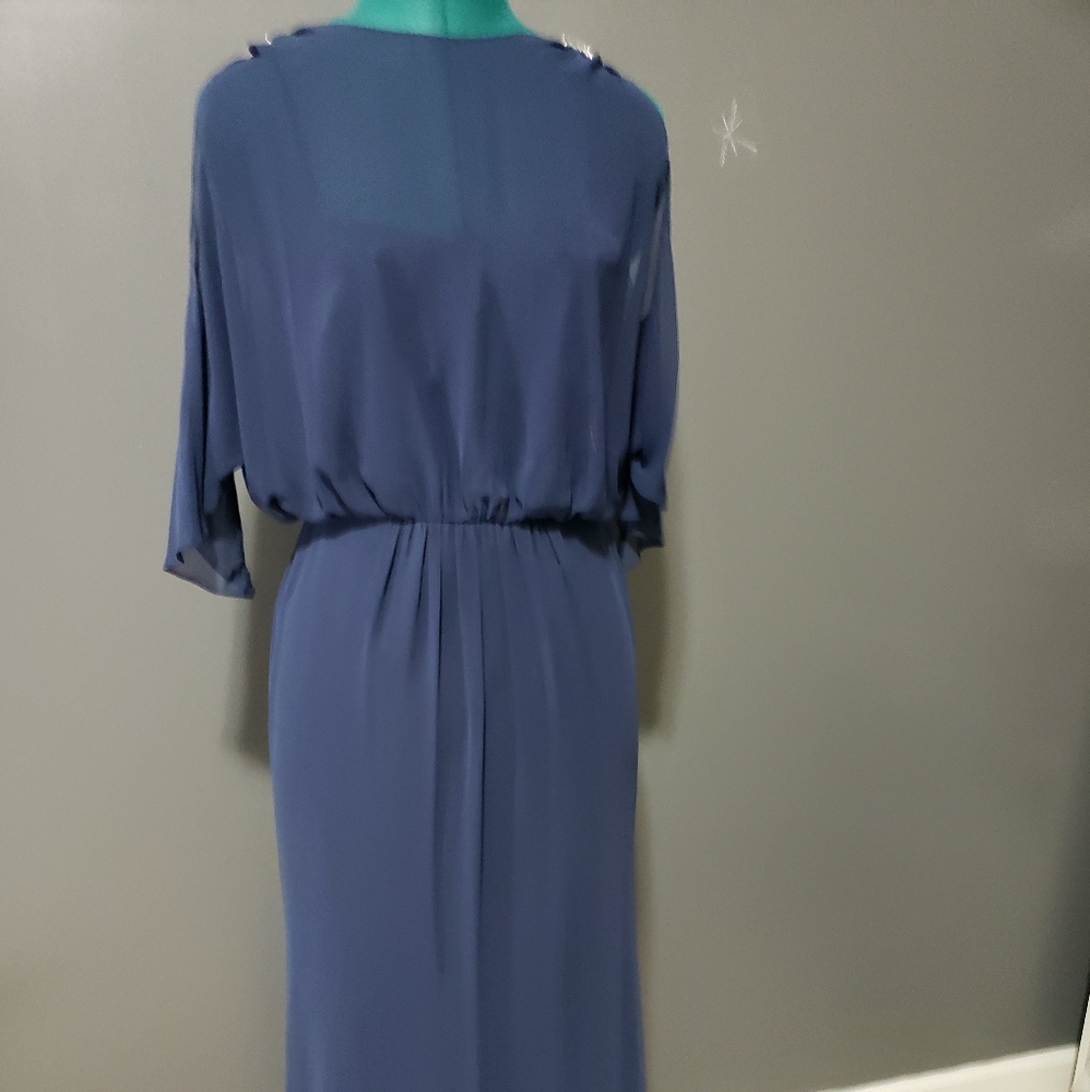 Bridesmaid's dress, floor length with flowy sleeve